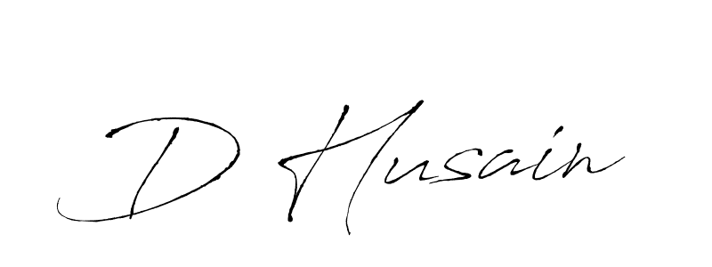 How to make D Husain name signature. Use Antro_Vectra style for creating short signs online. This is the latest handwritten sign. D Husain signature style 6 images and pictures png