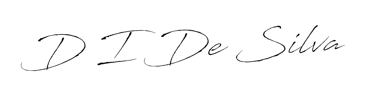 The best way (Antro_Vectra) to make a short signature is to pick only two or three words in your name. The name D I De Silva include a total of six letters. For converting this name. D I De Silva signature style 6 images and pictures png