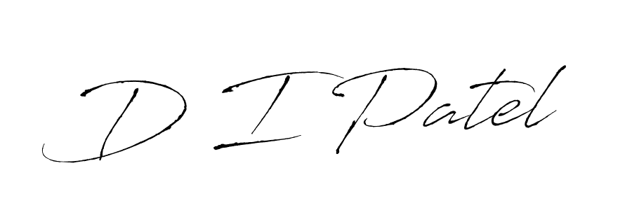 The best way (Antro_Vectra) to make a short signature is to pick only two or three words in your name. The name D I Patel include a total of six letters. For converting this name. D I Patel signature style 6 images and pictures png