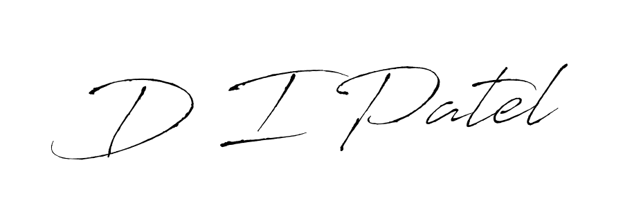 The best way (Antro_Vectra) to make a short signature is to pick only two or three words in your name. The name D I Patel include a total of six letters. For converting this name. D I Patel signature style 6 images and pictures png