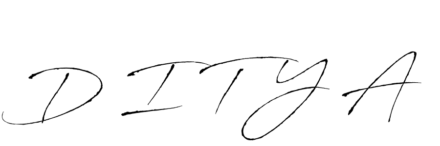 D I T Y A stylish signature style. Best Handwritten Sign (Antro_Vectra) for my name. Handwritten Signature Collection Ideas for my name D I T Y A. D I T Y A signature style 6 images and pictures png