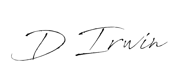Make a beautiful signature design for name D Irwin. With this signature (Antro_Vectra) style, you can create a handwritten signature for free. D Irwin signature style 6 images and pictures png