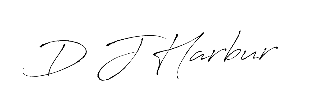 Create a beautiful signature design for name D J Harbur. With this signature (Antro_Vectra) fonts, you can make a handwritten signature for free. D J Harbur signature style 6 images and pictures png