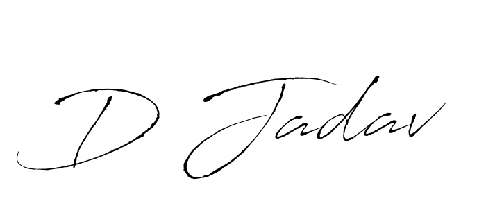 Design your own signature with our free online signature maker. With this signature software, you can create a handwritten (Antro_Vectra) signature for name D Jadav. D Jadav signature style 6 images and pictures png