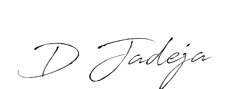 Create a beautiful signature design for name D Jadeja. With this signature (Antro_Vectra) fonts, you can make a handwritten signature for free. D Jadeja signature style 6 images and pictures png