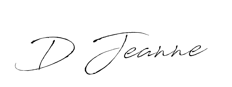 The best way (Antro_Vectra) to make a short signature is to pick only two or three words in your name. The name D Jeanne include a total of six letters. For converting this name. D Jeanne signature style 6 images and pictures png