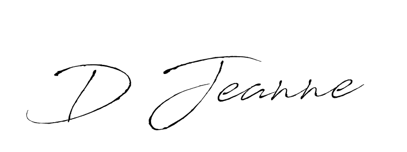 D Jeanne stylish signature style. Best Handwritten Sign (Antro_Vectra) for my name. Handwritten Signature Collection Ideas for my name D Jeanne. D Jeanne signature style 6 images and pictures png
