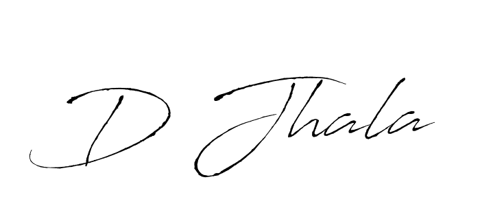 Create a beautiful signature design for name D Jhala. With this signature (Antro_Vectra) fonts, you can make a handwritten signature for free. D Jhala signature style 6 images and pictures png