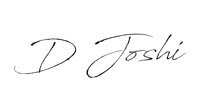 Design your own signature with our free online signature maker. With this signature software, you can create a handwritten (Antro_Vectra) signature for name D Joshi. D Joshi signature style 6 images and pictures png
