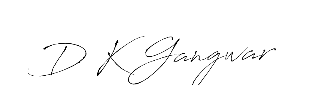 Design your own signature with our free online signature maker. With this signature software, you can create a handwritten (Antro_Vectra) signature for name D K Gangwar. D K Gangwar signature style 6 images and pictures png