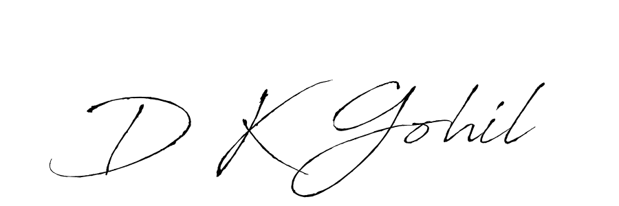 Design your own signature with our free online signature maker. With this signature software, you can create a handwritten (Antro_Vectra) signature for name D K Gohil. D K Gohil signature style 6 images and pictures png