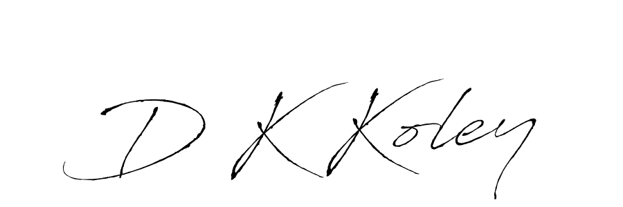 You should practise on your own different ways (Antro_Vectra) to write your name (D K Koley) in signature. don't let someone else do it for you. D K Koley signature style 6 images and pictures png