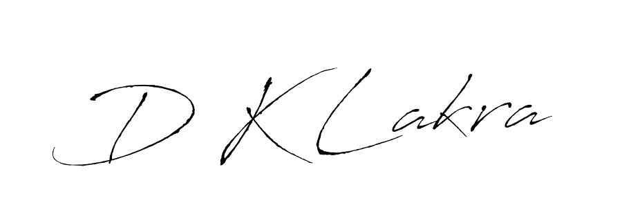 Make a beautiful signature design for name D K Lakra. With this signature (Antro_Vectra) style, you can create a handwritten signature for free. D K Lakra signature style 6 images and pictures png