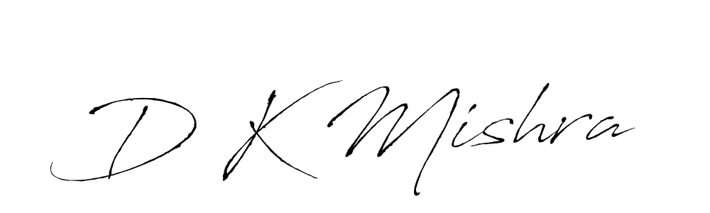 Antro_Vectra is a professional signature style that is perfect for those who want to add a touch of class to their signature. It is also a great choice for those who want to make their signature more unique. Get D K Mishra name to fancy signature for free. D K Mishra signature style 6 images and pictures png