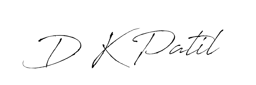 How to make D K Patil signature? Antro_Vectra is a professional autograph style. Create handwritten signature for D K Patil name. D K Patil signature style 6 images and pictures png