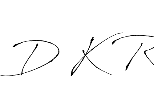 Use a signature maker to create a handwritten signature online. With this signature software, you can design (Antro_Vectra) your own signature for name D K R. D K R signature style 6 images and pictures png