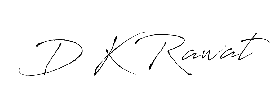 The best way (Antro_Vectra) to make a short signature is to pick only two or three words in your name. The name D K Rawat include a total of six letters. For converting this name. D K Rawat signature style 6 images and pictures png
