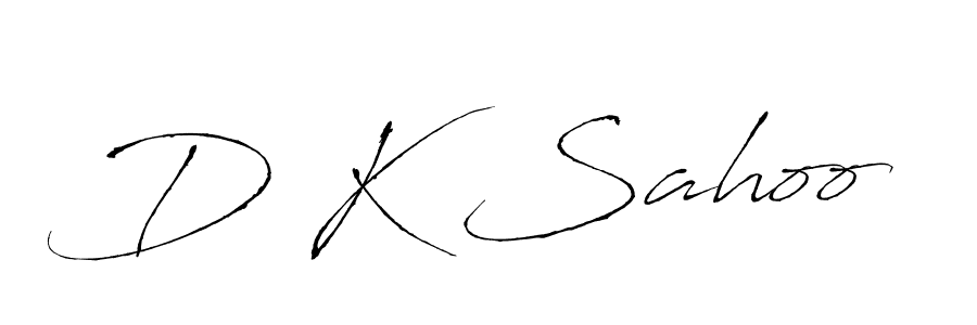How to make D K Sahoo signature? Antro_Vectra is a professional autograph style. Create handwritten signature for D K Sahoo name. D K Sahoo signature style 6 images and pictures png