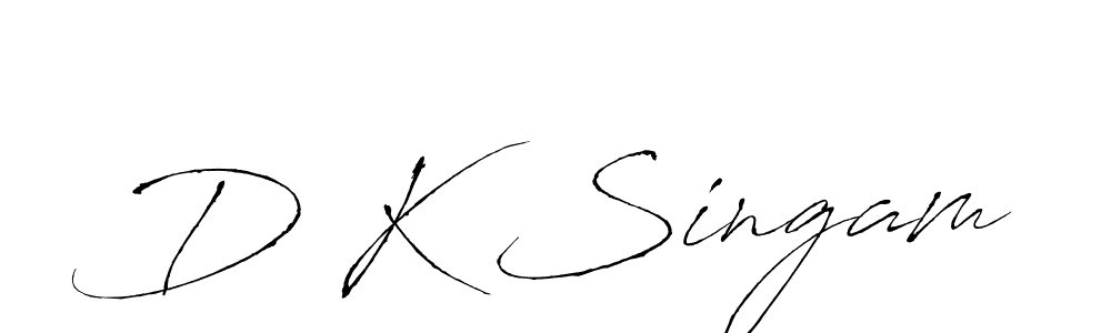 Design your own signature with our free online signature maker. With this signature software, you can create a handwritten (Antro_Vectra) signature for name D K Singam. D K Singam signature style 6 images and pictures png