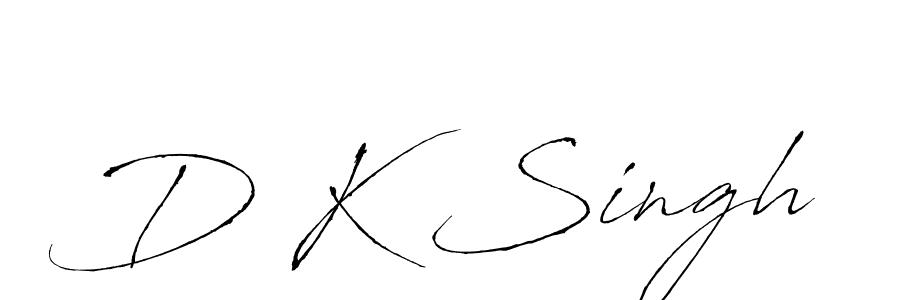 D K Singh stylish signature style. Best Handwritten Sign (Antro_Vectra) for my name. Handwritten Signature Collection Ideas for my name D K Singh. D K Singh signature style 6 images and pictures png