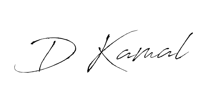 Create a beautiful signature design for name D Kamal. With this signature (Antro_Vectra) fonts, you can make a handwritten signature for free. D Kamal signature style 6 images and pictures png