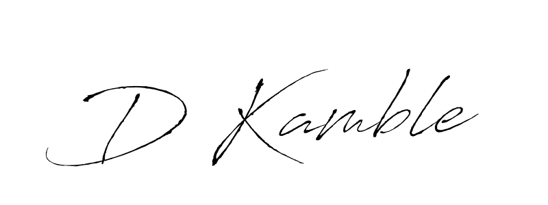 Also You can easily find your signature by using the search form. We will create D Kamble name handwritten signature images for you free of cost using Antro_Vectra sign style. D Kamble signature style 6 images and pictures png