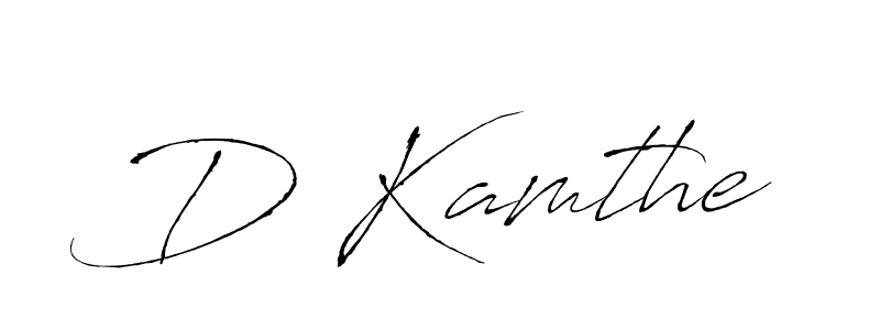How to make D Kamthe name signature. Use Antro_Vectra style for creating short signs online. This is the latest handwritten sign. D Kamthe signature style 6 images and pictures png
