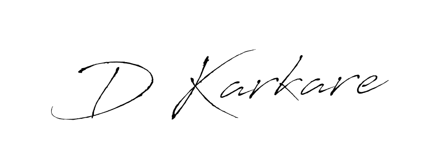 if you are searching for the best signature style for your name D Karkare. so please give up your signature search. here we have designed multiple signature styles  using Antro_Vectra. D Karkare signature style 6 images and pictures png