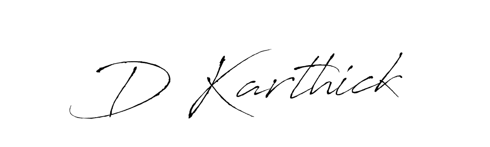 Create a beautiful signature design for name D Karthick. With this signature (Antro_Vectra) fonts, you can make a handwritten signature for free. D Karthick signature style 6 images and pictures png