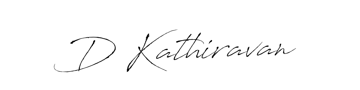 Create a beautiful signature design for name D Kathiravan. With this signature (Antro_Vectra) fonts, you can make a handwritten signature for free. D Kathiravan signature style 6 images and pictures png