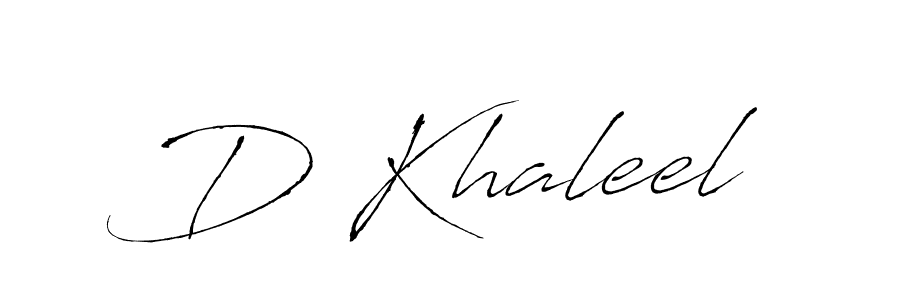 if you are searching for the best signature style for your name D Khaleel. so please give up your signature search. here we have designed multiple signature styles  using Antro_Vectra. D Khaleel signature style 6 images and pictures png