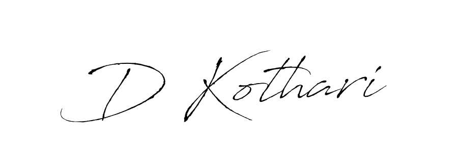Make a beautiful signature design for name D Kothari. With this signature (Antro_Vectra) style, you can create a handwritten signature for free. D Kothari signature style 6 images and pictures png
