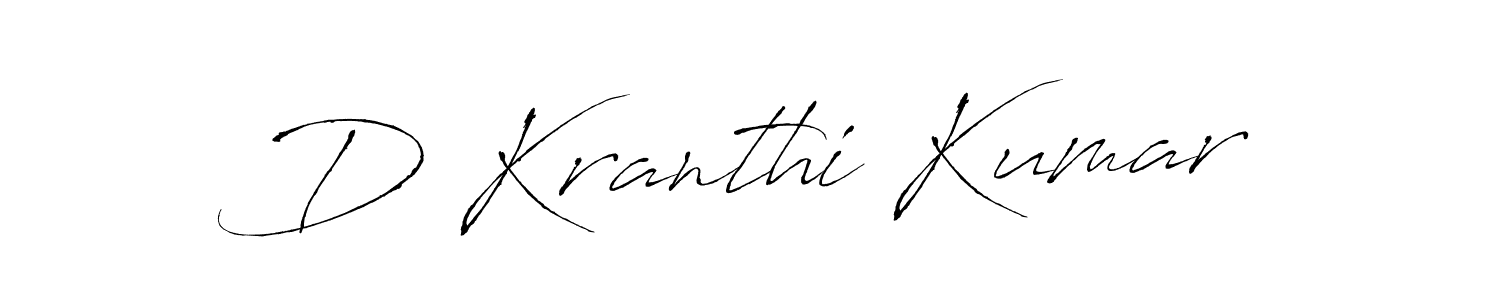 This is the best signature style for the D Kranthi Kumar name. Also you like these signature font (Antro_Vectra). Mix name signature. D Kranthi Kumar signature style 6 images and pictures png