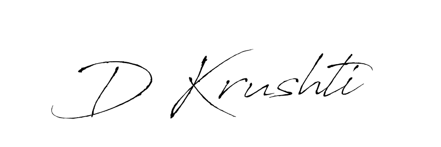 How to make D Krushti signature? Antro_Vectra is a professional autograph style. Create handwritten signature for D Krushti name. D Krushti signature style 6 images and pictures png