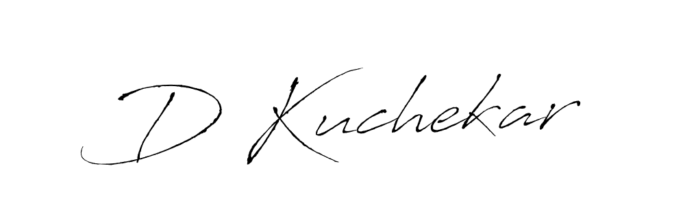 How to make D Kuchekar name signature. Use Antro_Vectra style for creating short signs online. This is the latest handwritten sign. D Kuchekar signature style 6 images and pictures png