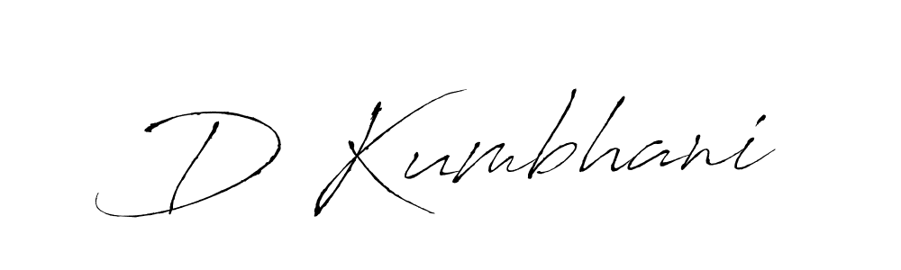 D Kumbhani stylish signature style. Best Handwritten Sign (Antro_Vectra) for my name. Handwritten Signature Collection Ideas for my name D Kumbhani. D Kumbhani signature style 6 images and pictures png