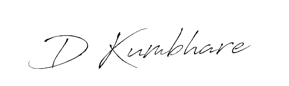 Create a beautiful signature design for name D Kumbhare. With this signature (Antro_Vectra) fonts, you can make a handwritten signature for free. D Kumbhare signature style 6 images and pictures png