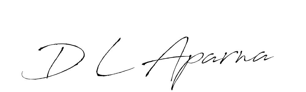 Design your own signature with our free online signature maker. With this signature software, you can create a handwritten (Antro_Vectra) signature for name D L Aparna. D L Aparna signature style 6 images and pictures png