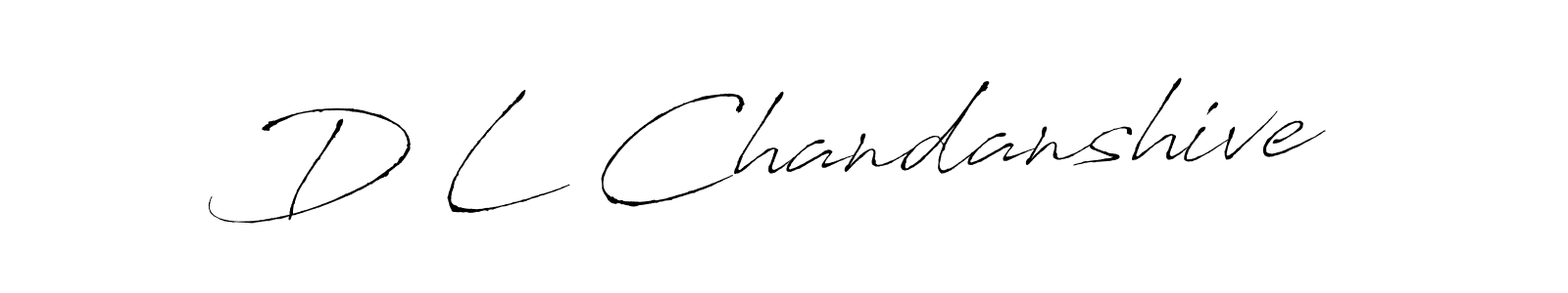Design your own signature with our free online signature maker. With this signature software, you can create a handwritten (Antro_Vectra) signature for name D L Chandanshive. D L Chandanshive signature style 6 images and pictures png