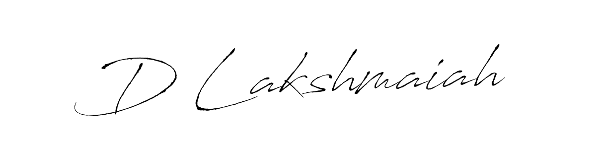 Make a beautiful signature design for name D Lakshmaiah. With this signature (Antro_Vectra) style, you can create a handwritten signature for free. D Lakshmaiah signature style 6 images and pictures png