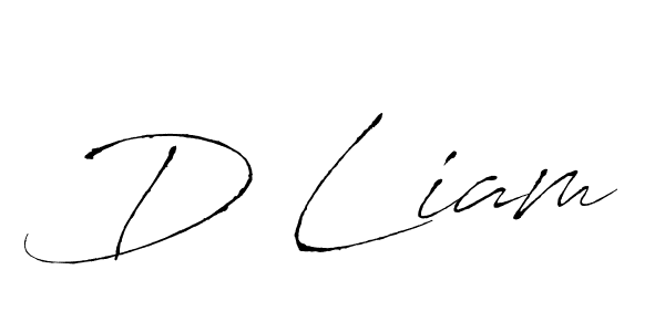 How to make D Liam name signature. Use Antro_Vectra style for creating short signs online. This is the latest handwritten sign. D Liam signature style 6 images and pictures png