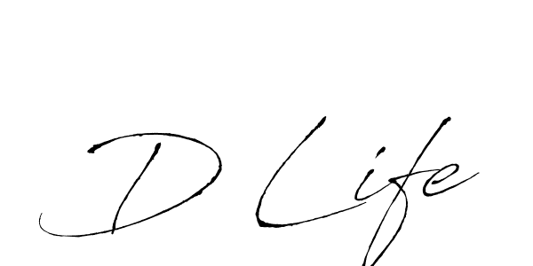Similarly Antro_Vectra is the best handwritten signature design. Signature creator online .You can use it as an online autograph creator for name D Life. D Life signature style 6 images and pictures png