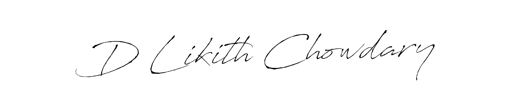 Antro_Vectra is a professional signature style that is perfect for those who want to add a touch of class to their signature. It is also a great choice for those who want to make their signature more unique. Get D Likith Chowdary name to fancy signature for free. D Likith Chowdary signature style 6 images and pictures png