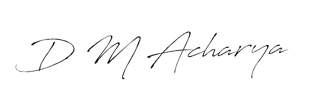 How to make D M Acharya name signature. Use Antro_Vectra style for creating short signs online. This is the latest handwritten sign. D M Acharya signature style 6 images and pictures png