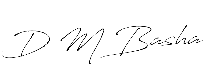 How to make D M Basha name signature. Use Antro_Vectra style for creating short signs online. This is the latest handwritten sign. D M Basha signature style 6 images and pictures png