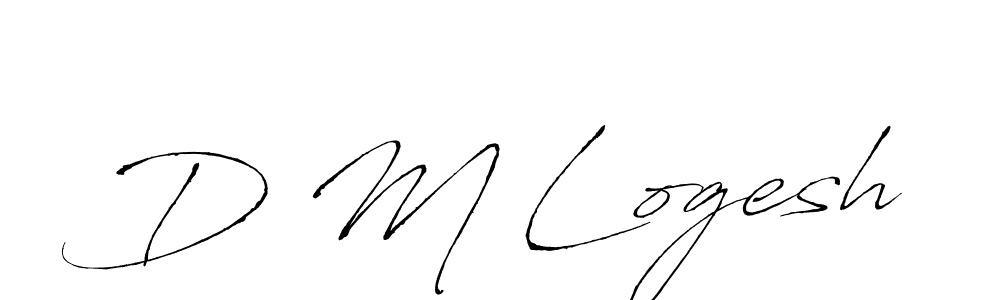 How to make D M Logesh signature? Antro_Vectra is a professional autograph style. Create handwritten signature for D M Logesh name. D M Logesh signature style 6 images and pictures png