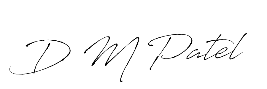 The best way (Antro_Vectra) to make a short signature is to pick only two or three words in your name. The name D M Patel include a total of six letters. For converting this name. D M Patel signature style 6 images and pictures png