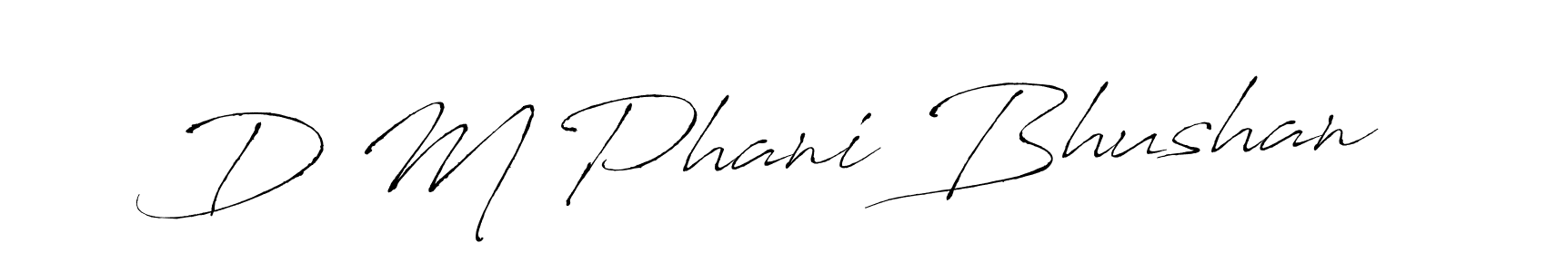 How to make D M Phani Bhushan signature? Antro_Vectra is a professional autograph style. Create handwritten signature for D M Phani Bhushan name. D M Phani Bhushan signature style 6 images and pictures png