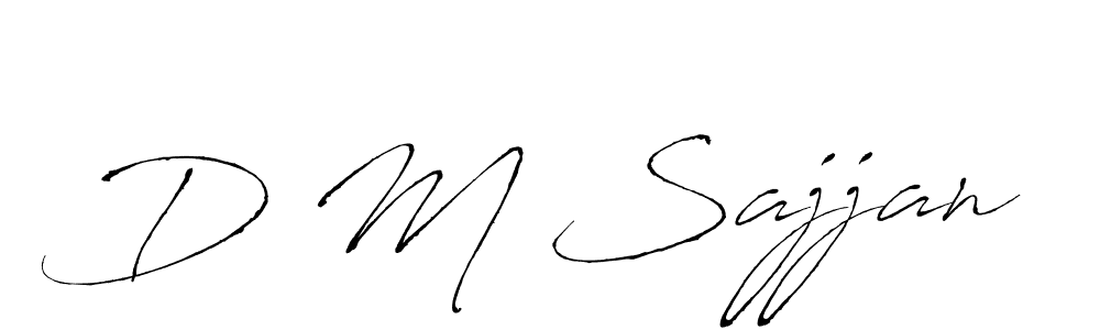 Use a signature maker to create a handwritten signature online. With this signature software, you can design (Antro_Vectra) your own signature for name D M Sajjan. D M Sajjan signature style 6 images and pictures png