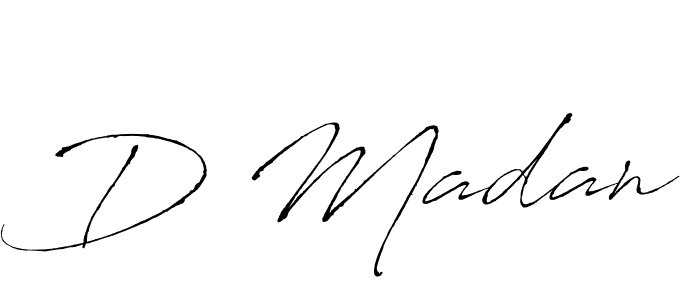 Make a beautiful signature design for name D Madan. With this signature (Antro_Vectra) style, you can create a handwritten signature for free. D Madan signature style 6 images and pictures png